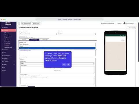 Create WhatsApp Templates in WAM | Message Templates, Buttons & Carousel Setup (Full Guide)