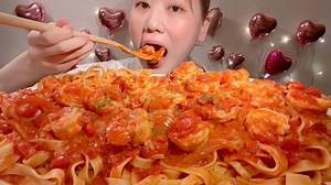 海老のトマトクリームパスタ🦐Creamy Tomato Shrimp Pasta🦐 #パスタ #ご飯 #咀嚼音 #大食い #食べる音 #asmr #asmrsounds #asmrvideo #eating #eatingshow #eatingsounds #mukbang #youtube #miyuasmr #food