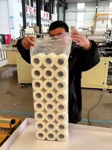 automatic toilet paper rewinding machine with paper tube loading