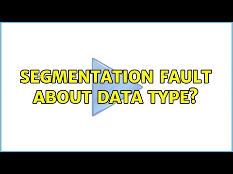 Segmentation fault about data type?