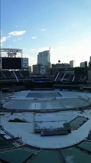 Target Field Winter Classic rink time lapse #shorts