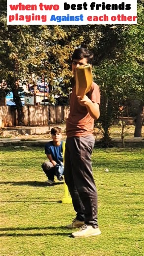 When two best friends play against each other!! #trending #viral #cricket..🥵🥵