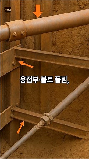 Items to be inspected regularly when earth retaining shoring is installed