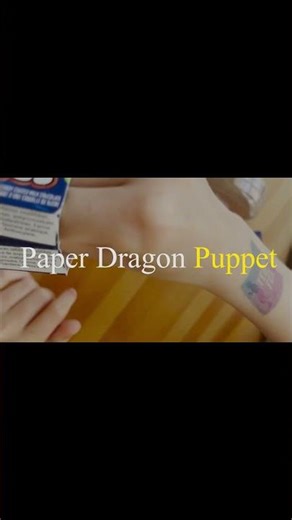 Paper dragon puppet from smarties box!