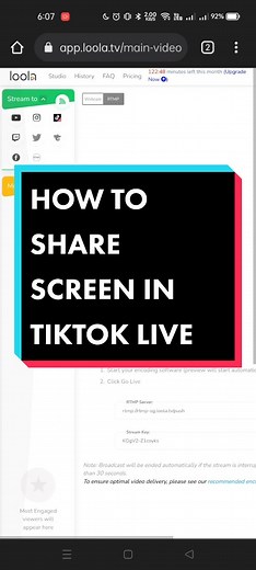 How to Share Screen in TikTok Live