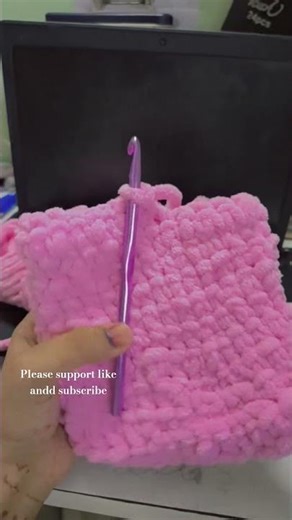 My first crochet project ✨✨ #blackpink #nezuko #crochet #crocheting #crochetbag pls like and sub