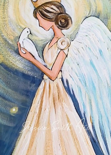 8.6K views · 252 reactions | I painted this 8x10 canvas by hand. I also wrote the poem for this art, which is being sung in this video. I used an app to put my words to voice/music. This original painting is now up for auction on my page. See comments for the link to my auction post  | Jessica Smith | Facebook