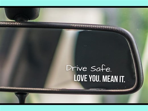 Drive Safe Love You Mean It Decal | Mirror Vinyl Sticker | Minimal Quote | Valentine Gift - Etsy