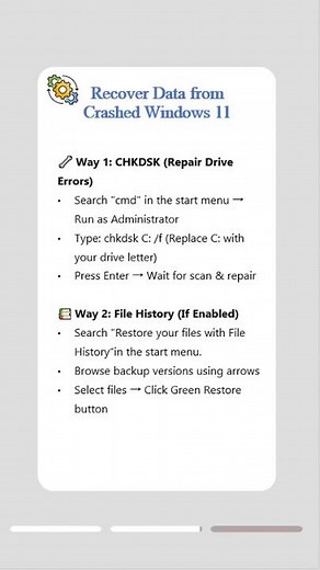 Windows 11 Crashed? Here’s How to Recover Your Data#windows11 #datarecovery #windows11fix