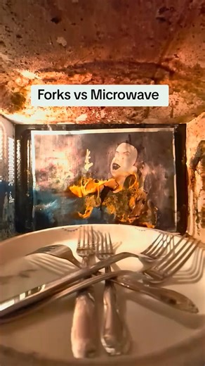 299K views · 3.3K reactions | Forks vs Microwave #Science #experiment #microwave #fork | microwav emelt down | Facebook