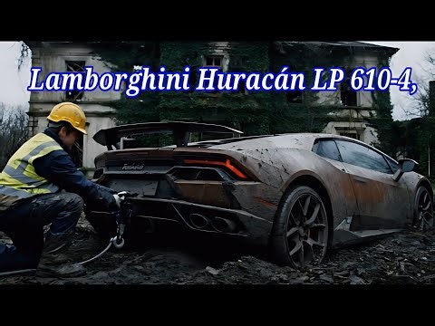 Lamborghini Huracán LP 610-4, heavily rusted, moss-covered, paint oxidized, ‪@CarryMinati‬ ‪@babybus‬
