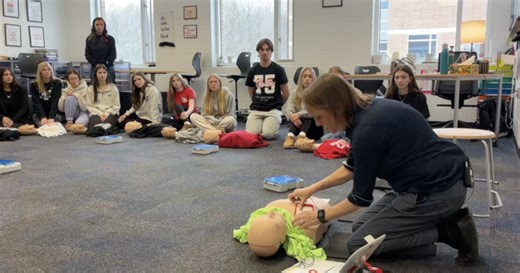 Troy High School students learn CPR and AED skills in honor of fallen classmate