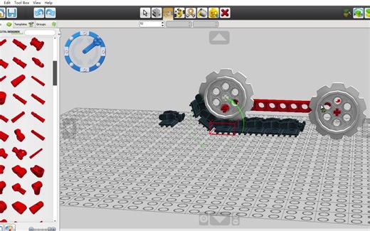 【乐高科技MOC（教程）】在LDD中画履带的办法