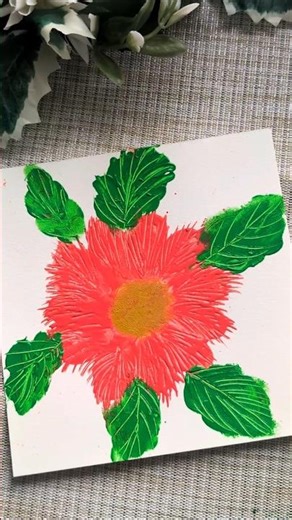 OMG 😲 😱 CAN YOU BELIEVE THIS PAINTING IS MADE USING HAND🥰#art #hibiscus #viral #shorts