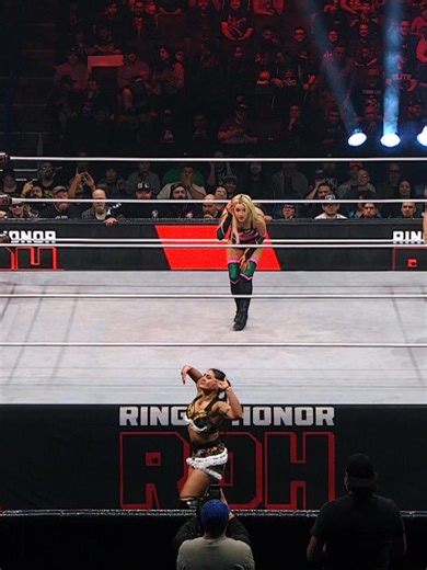 Johnnie Robbie drives an aggressive boot into the face of Zayda Steel! Watch #ROH TV on Honor Club! WatchROH.com | Ring of Honor Wrestling