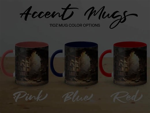 Enchanted Library Mug: 3D Bookshelf Coffee Cup, Book Lover Gift - Etsy