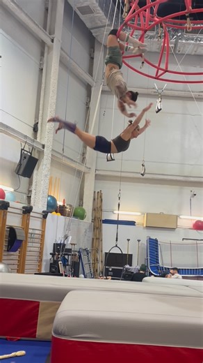 Michelle Renee Derstine on Instagram: "Trust, training and tips from the pros. Safe to say we are having a good time here @houseofdancingwater •• @gabrielsuski ❤️😮‍💨 ••• Thank you coach @martin_sak_acroaerial for always helpings us achieve new things 💪🏼"