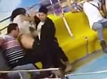 The moment a woman loses her TROUSERS on fairground ride