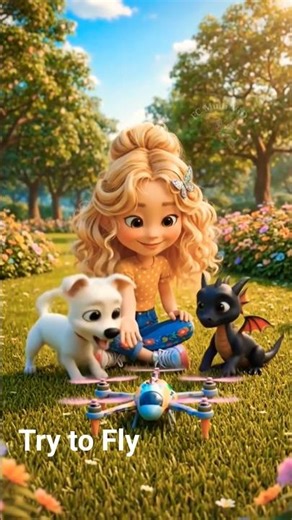 Little Girl Flying Remote Drone | Amazing Drone View | Cute Kid Viral Video 💕