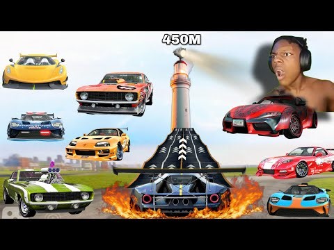 All Extreme New Super Speed SuperCars Big Ramp Stunt Challenge // Extreme Car Driving Simulator (P3)