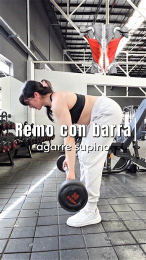 ¿Cómo hacer remo con barra? Agarre supino