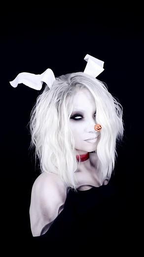 Lex 🐭 Madeyewlook on Instagram: "ZERO idea what to caption this 🎃 #makeup #sfx #bodypaint #explore #fyp #foryoupage #halloween #nightmarebeforechristmas"