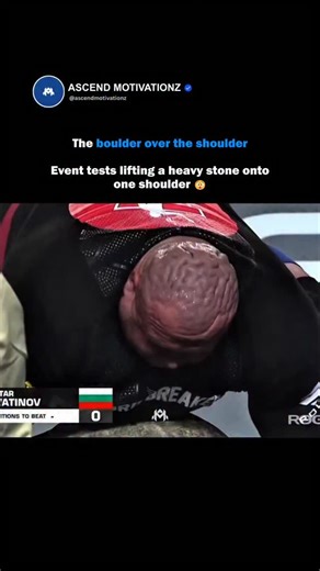 Business | Mindset | News | The “Boulder Over the Shoulder” challenge tests pure power athletes must lift a massive stone onto one shoulder. Originally gifted to Odd... | Instagram