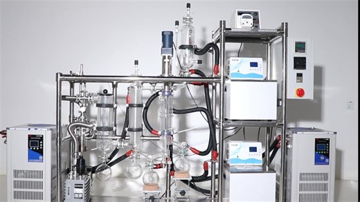 Electric Stainless Steel Wiped Film High Productivity Molecular Distillation Equipment for Essential Oils Purification
