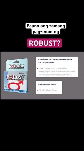 TAMANG PAG-INOM NG ROBUST | ROBUST EXTREME FOR MEN | ROBUST EFFECT