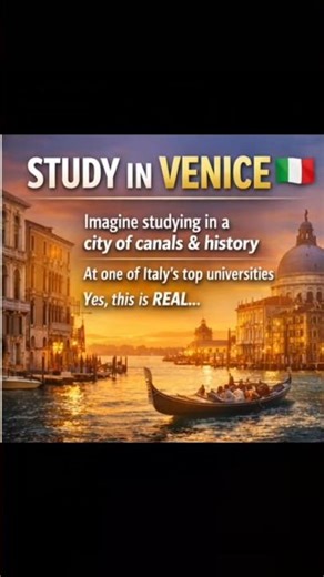 🚨 Study in VENICE 🇮🇹 | €10,000 Scholarship 💰 Italy 2026 (Ca’ Foscari University)
