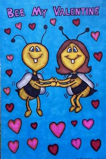 Happy Valentine’s Day! Bee My Valentine😄 #valentinesday #valentinesday2026 #animations #fyp #cutevideo