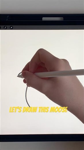 Let’s draw this cute one line moose in procreate!!!