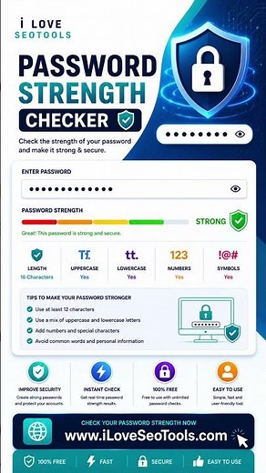 🔐 Free Password Strength Checker