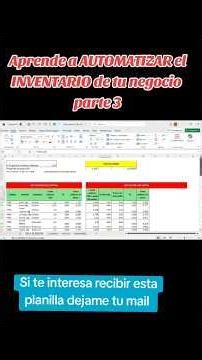 Learn how to automate your business's inventory in Excel #accounting #excel