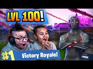OMG *NEW* TIER 100 OMEGA SKIN IS UNSTOPPABLE IN FORTNITE BATTLE ROYALE! 9 YEAR OLD BROTHER! SEASON 4