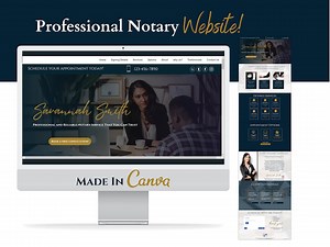 Notary Public Website Template: Professional Canva Design (digital Download) - Etsy