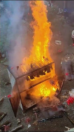5-Feet High Flames! 🧨 BBQ turned into a Fireball!