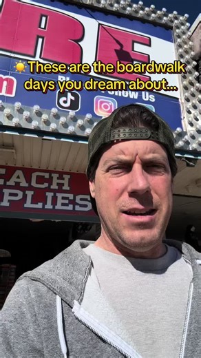 Enjoying a Beautiful Morning at Seaside Heights Boardwalk