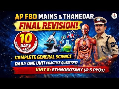 AP FBO Mains General Science Final Revision🔥| 10 Days |Daily Unit-Wise Practice MCQs by Gayathri Mam