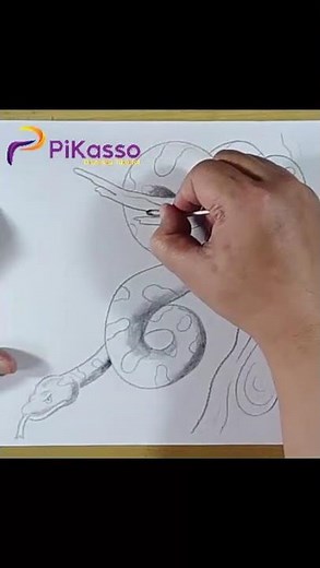 Shading Techniques for Drawing a Green Anaconda Easy in Less Than One Minutes