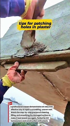 Pro Mason Shows How to Patch a Crumbling Wall Like New