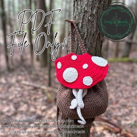 Crochet Mushroom Backpack Pattern *PDF FILE ONLY* - Etsy