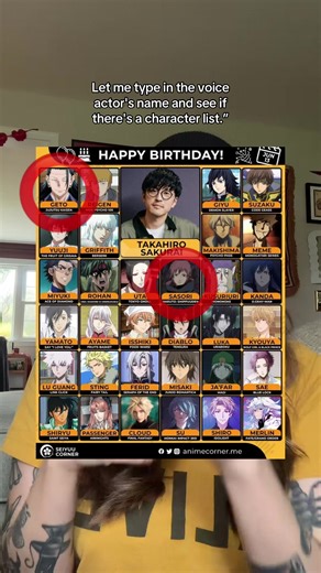 Takahiro Sakurai's Voice: Naruto & JJK Characters