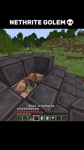 Minecraft Nethrite Golem Moment 💀