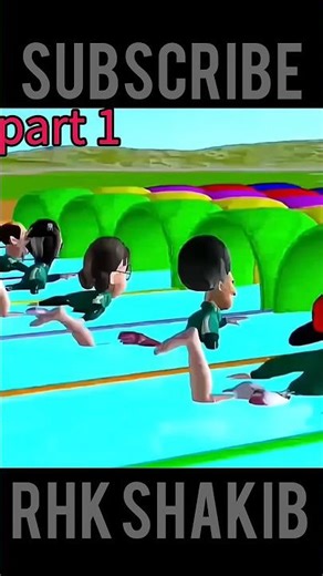 Squid Game Swimming Challenge! 🌊🏃‍♂️ #Shorts