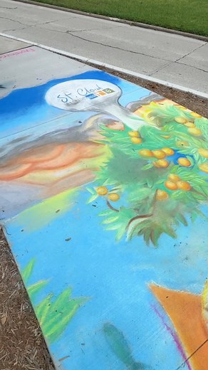 This past Sunday, Experience Kissimmee teamed up with local student artists to create chalk murals showcasing how tourism positively impacts our local community! 👩‍🎨🖌️ To celebrate their work, Experience Kissimmee donated $2,500 to support the students' art programs! 🎭🎨 We're so proud to support our local artists and highlight the beauty of our community! 🌴 ✨ | Experience Kissimmee, Florida