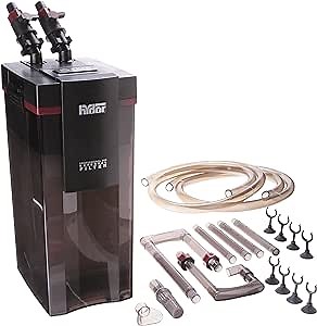 Hydor Professional External Canister Filter – Aquarium External Filter – Telescopic Intake Tubes, Easy Priming – EcoSystem in a Box – Biological, Mechanical, Chemical Filtration – 190 to 345 gph