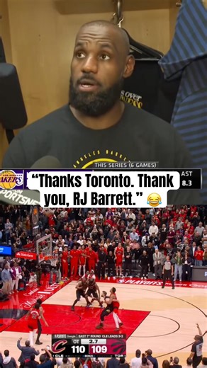 LeBron loving Raptors’ GW because Lakers get an extra rest day 😅