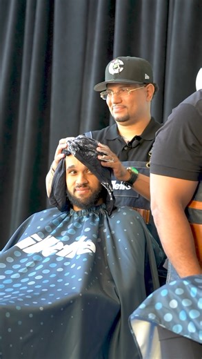 Derrick White getting his HEAD SHAVED in front of CELTICS FANS - #celtics #champs #boston #parade ⚡️ by PrizePicks Gametime | CLNS Media Network