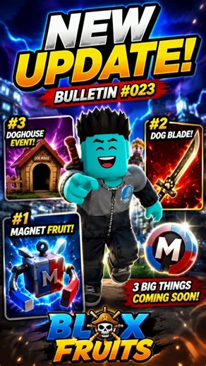 Blox Fruits NEW Update 23 😱 Magnet Fruit Finally Revealed! 🔥